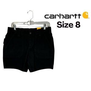 Carhartt Women’s Rugged Flex Work Shorts Black Size 8 NWT
